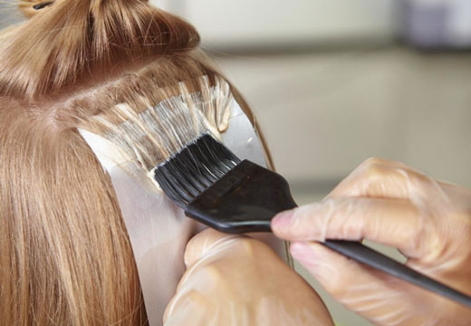 Окрашивание локона