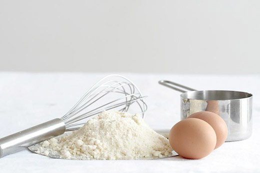 яйца и мука от ожогов